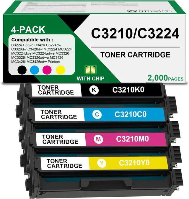 Main image of SRITE C3224 Toner Cartridges 4-Pack Compatible with Lexmark MC3224 MC3326