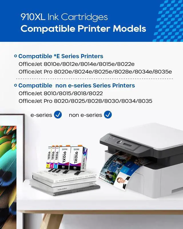 Alt view image 2 of 6 - Skydo 910XL Ink Cartridges Combo Pack Compatible for HP 910 XL 8015e 8025e