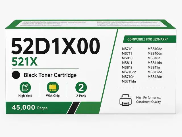 Main image of 52D1X00 Toner Cartridge High Yield Replacement for Lexmark 521X 521H