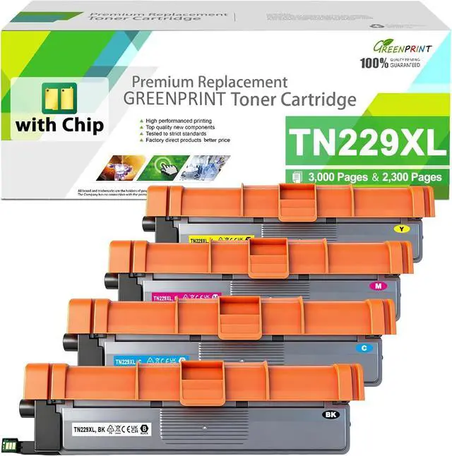 Main image of GREENPRINT 4 Colors 229XL TN229XL TN-229XL Toner Cartridges Replacement for Printers HL-L3220CDW HL-L3280CDW HL-L3295CDW HL-L3300CDW HL-L8245CDW MFC-L3720CDW MFC-L3765CDW MFC-L3780CDW MFC-L8395CDW