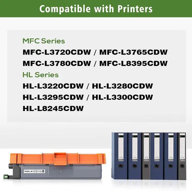 Alt view image 2 of 7 - GREENPRINT 4 Colors 229XL TN229XL TN-229XL Toner Cartridges Replacement for Printers HL-L3220CDW HL-L3280CDW HL-L3295CDW HL-L3300CDW HL-L8245CDW MFC-L3720CDW MFC-L3765CDW MFC-L3780CDW MFC-L8395CDW