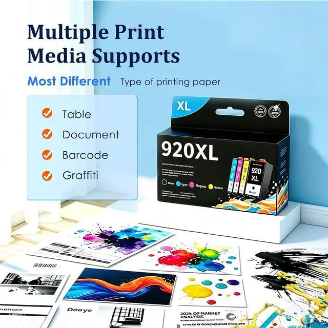 Alt view image 5 of 7 - 920XL Ink Cartridge (4-Pack, Black Cyan Magenta Yellow)