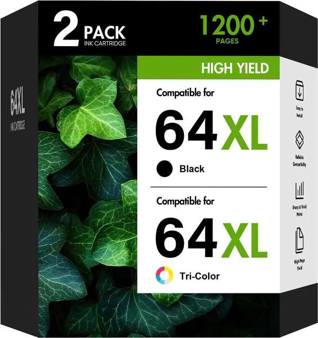 Main image of inkalfa 64XL 64 XL 7855 7900e Black and Color Ink Cartridge Combo Pack