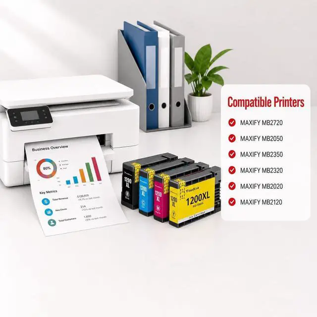 Alt view image 3 of 7 - Maxify 1200XL Ink Cartridges Replacement for Canon Maxify 1200XL Ink