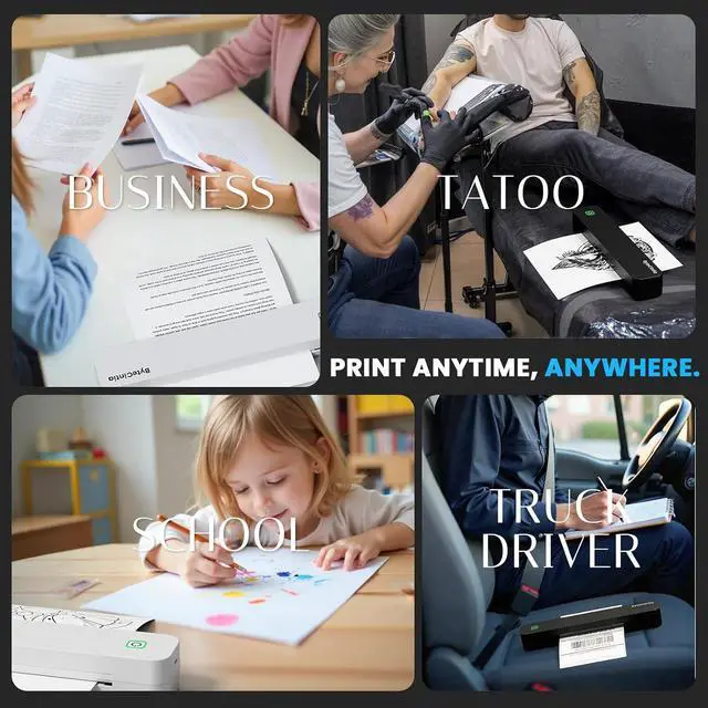 Alt view image 7 of 7 - C80 Portable Printers Wireless for Travel, Inkless Thermal Bluetooth Mobile Printer, Compatible with iPhone & Laptop, Supports 8.5" x 11" US Letter A4, for Home Office, Car, Tattoo Stencil