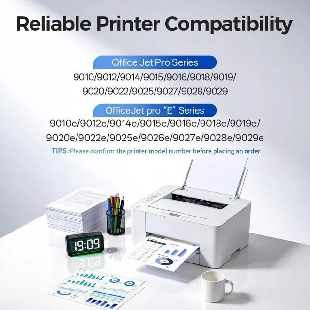 Alt view image 3 of 6 - 962XL Ink Replacement for HP 962XL Ink Cartridge Combo Pack for the HP Ink 962 XL Work for officejet Pro 9010 Ink Cartridges 9015 9020 9025 Series Printers (Black, Cyan, Magenta, Yellow)