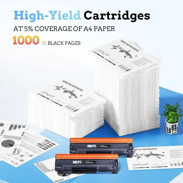 Alt view image 3 of 7 - LxTek 141A W1410A Toner Cartridge Compatible Replacement with CHIP, 2 Black