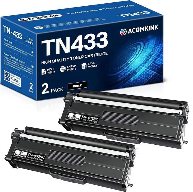 Main image of TN433BK TN433 High Yield Black Toner Cartridge Replacement for Brother TN-433 TN-433BK MFC-L8900Cdw HL-L8360Cdw HL-L8260Cdw Printer, TN4332PK