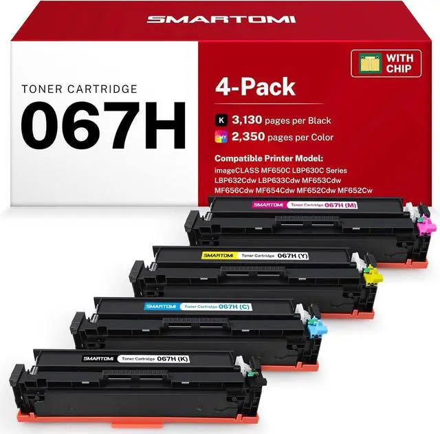 Main image of 067H Toner Cartridges Set 4 Pack Replacements for Canon 067 High Capacity
