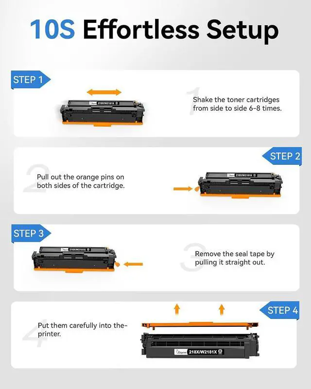 Alt view image 5 of 7 - 218X Black High-Yield Toner Cartridges Compatible with HP 218X Black Toner