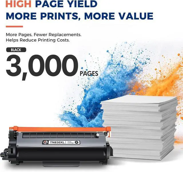 Alt view image 2 of 7 - TN830XL TN830 Toner for Brother Printer HL-L2460DW DCP-L2640DW MFC-L2820DW