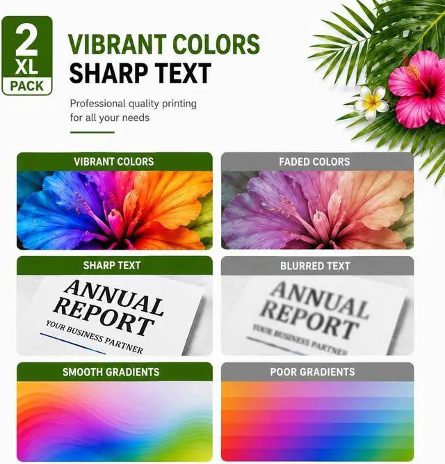 Alt view image 5 of 7 - 60XL Ink Cartridges Combo Pack, Black & Color Replacement for HP 60 60XL for Photosmart D110 D110A C4650 C4680 C4780, Deskjet D2680 F2430 F4210 F4440 F4400, Envy 100 110 114 111 120 Printer 2-Pack