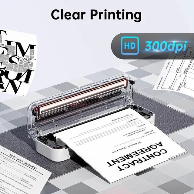 Alt view image 3 of 5 - Portable Thermal Printer for Travel, Wireless Thermal Printers