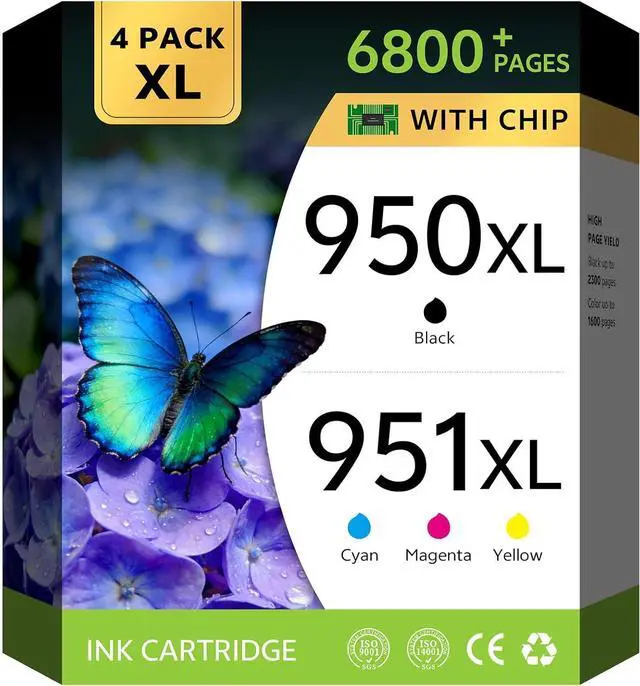 Main image of MEGAIN 950XL 951XL Ink Cartridges Compatible for HP 950 951 Ink Cartridges Combo Pack for HP OfficeJet Pro 8600 8610 8615 8620 8630 8660 8640 8100 251DW 276DW, 4 Pack, Black Cyan Magenta Yellow