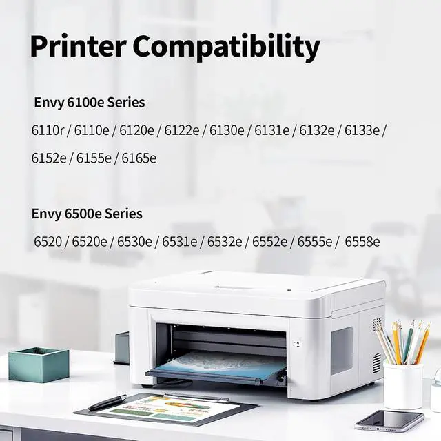 Alt view image 2 of 7 - 68XL Ink Cartridge Replacement for HP 68 68e Black Ink Cartridges for HP Envy 6110e 6120e 6122e 6130e 6132e 6133e 6520e 6530e 6531e 6532e 6552e 6555e 6558e Printer (2-Pack)
