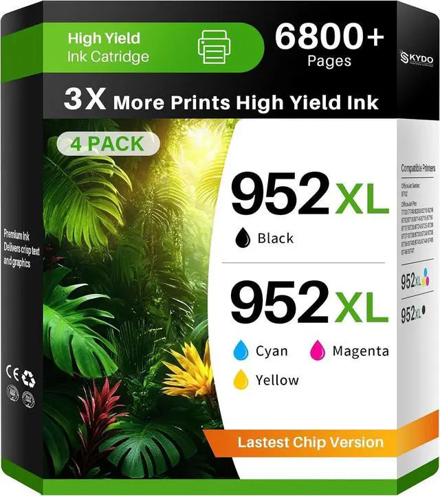 Main image of 952XL Ink Cartridges Combo Pack Replacement for HP 952 XL 952 ink, 4 Pack