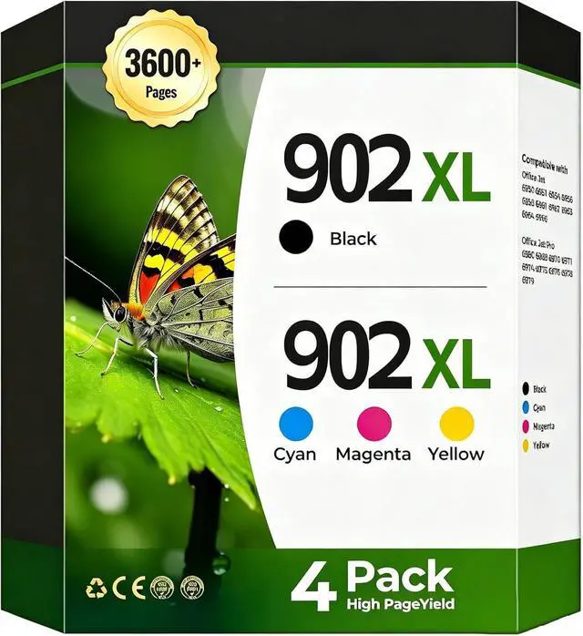 Main image of 902 902XL Ink Cartridges Compatible for Officejet Pro 6978 Ink Replacement for HP 902 XL HP902 Combo Pack with Office Jet Pro 6978 6968 6963 6964 6962 6950 6954 6951 6960 6975 6956 6961 Printer