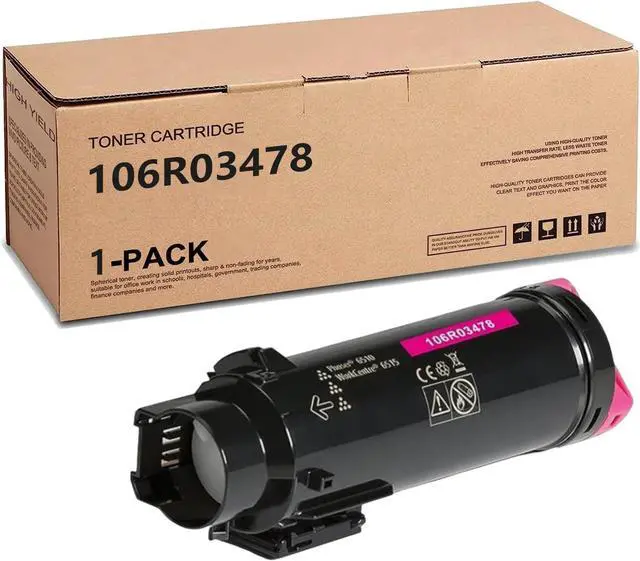 Main image of 106R03478- Compatible for Xerox Phaser 6510/ Workcentre 6515 Magenta High Capacity Toner-Cartridge (2,400 Pages)