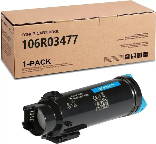 Main image of 106R03477- Compatible for Xerox Phaser 6510/ Workcentre 6515 Cyan High Capacity Toner-Cartridge (2400 Pages)