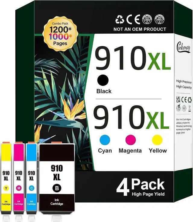 Main image of 910 Ink Cartridge: Suitable for 910XL OfficeJet 8020, 8025, 8035 Printers (4-Pack)