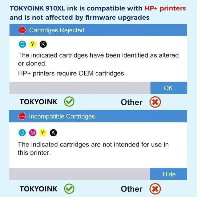 Alt view image 6 of 7 - 910 Ink Cartridge: Suitable for 910XL OfficeJet 8020, 8025, 8035 Printers (4-Pack)