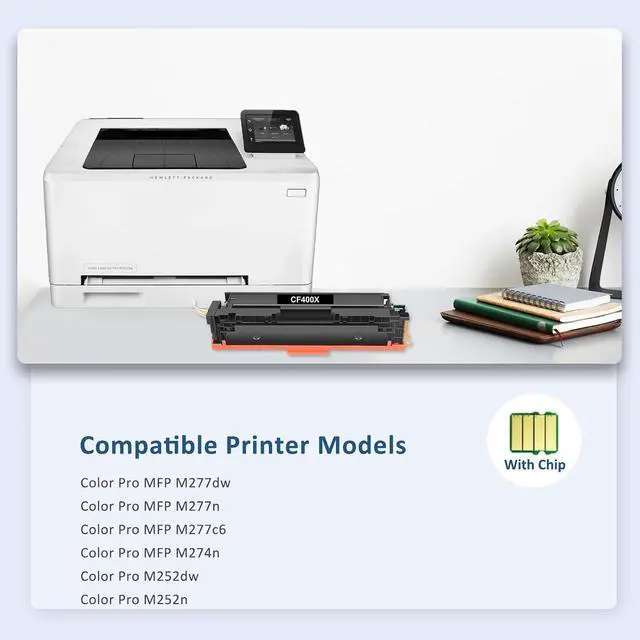 Alt view image 2 of 6 - 201X 201A Toner Cartridges 4 Pack High Yield for HP M277dw M252dw with Chip