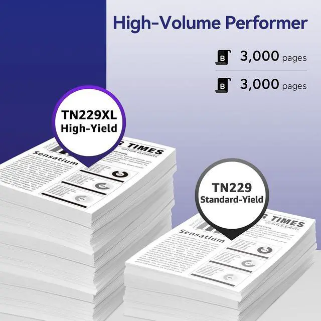 Alt view image 2 of 7 - Compatible TN229XL Black Toner Cartridge Replacement for Brother TN229 TN229XL Toner Compatible with Brother HL-L3220CDW MFC-L3780CDW HL-L3280CDW MFC-L3720CDW HL-L3300CDW,High Yield 2 Black