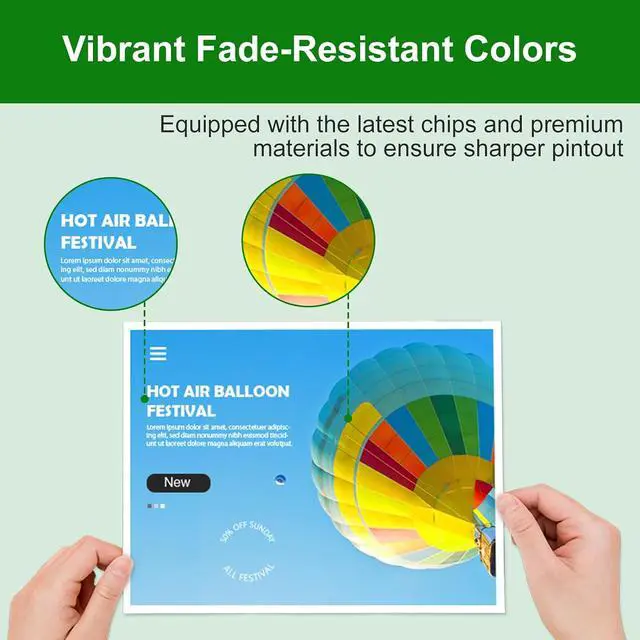 Alt view image 6 of 7 - Remanufactured 68 68XL 68e Replacement for HP 68 Ink Cartridges Combo Pack