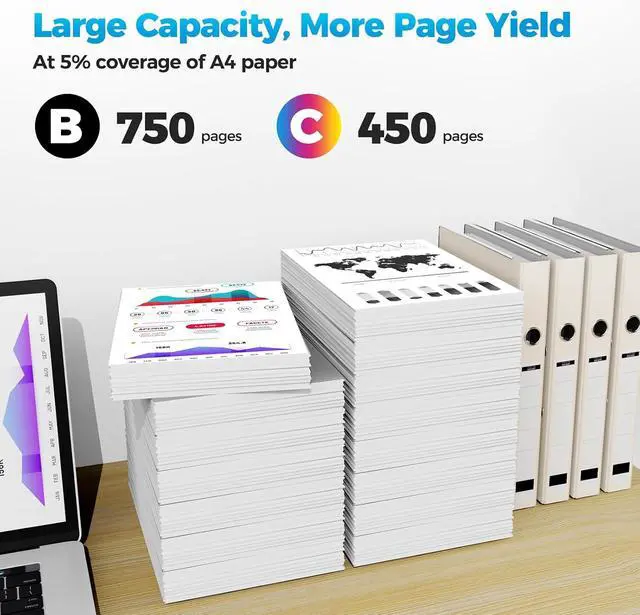 Alt view image 3 of 7 - 61XL 61 Ink Cartridges for HP Printers Envy 4500 5530 Compatible for HP Ink 61XL HP61 61 XL Black and Color Combo Pack for Officejet 4630 4635 Envy 4502 5535 Deskjet 1000 1510 2050 2510 2540, 2-Pack