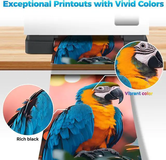 Alt view image 4 of 7 - 61XL 61 Ink Cartridges for HP Printers Envy 4500 5530 Compatible for HP Ink 61XL HP61 61 XL Black and Color Combo Pack for Officejet 4630 4635 Envy 4502 5535 Deskjet 1000 1510 2050 2510 2540, 2-Pack