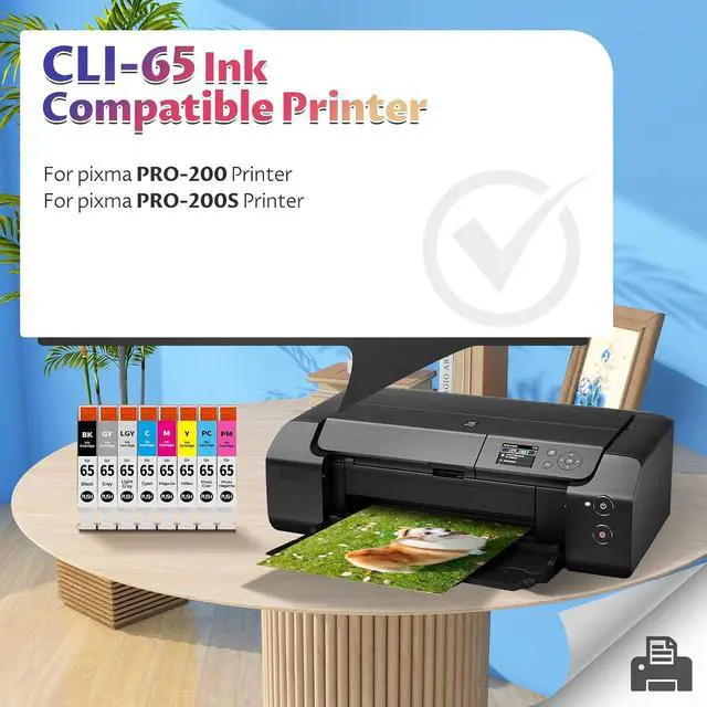 Alt view image 2 of 7 - CLI-65 Ink Cartridges PRO-200 PRO-200S Ink Compatible for Canon CLI65 Ink