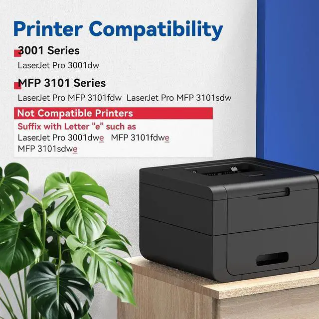 Alt view image 2 of 6 - 138X Black Toner Cartridge Compatible for HP MFP 3101fdw 3101sdw 3001dw 2PK
