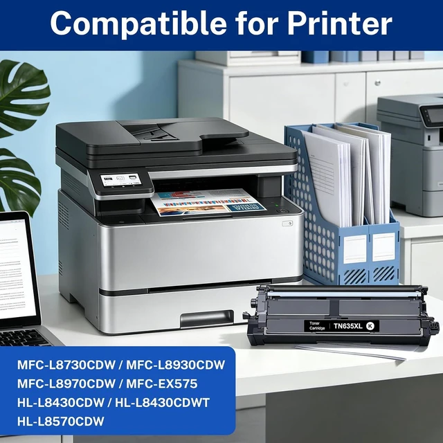 Alt view image 2 of 5 - TN635XL TN635 Toner Cartridge Compatible for Brother TN635 TN635XXL