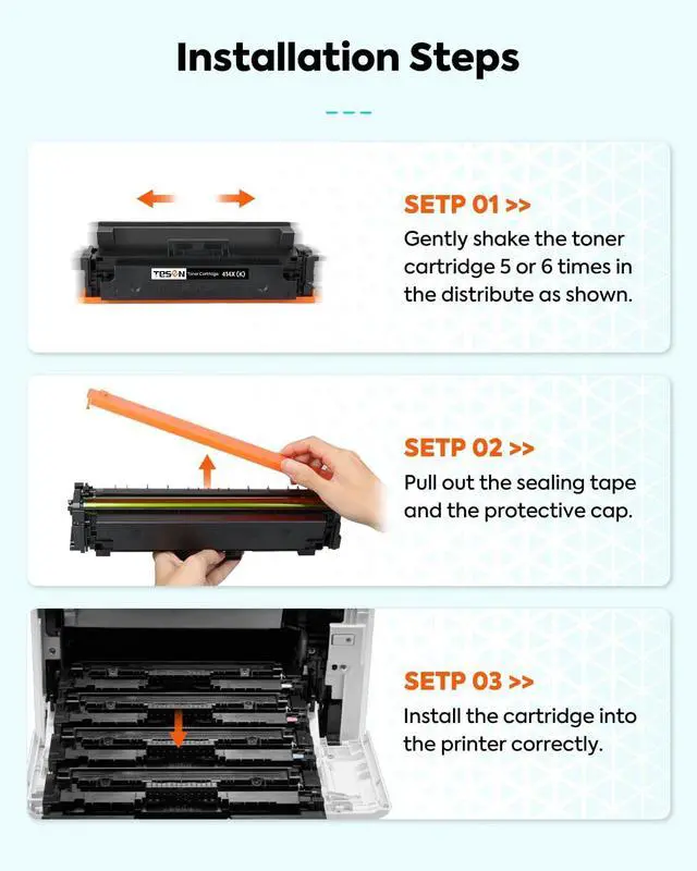 Alt view image 5 of 6 - 414X Toner Cartridges 4 Pack Compatible for HP Color Pro MFP M479fdw, KCMY