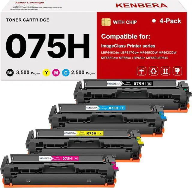 Main image of 075H Toner Cartridge Set Compatible for Canon 075H 075 Color ImageCLASS