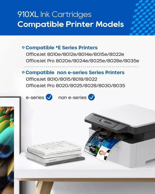 Alt view image 2 of 6 - Skydo 910XL Ink Cartridges Combo Pack Compatible for HP 910 XL 8015e 8025e