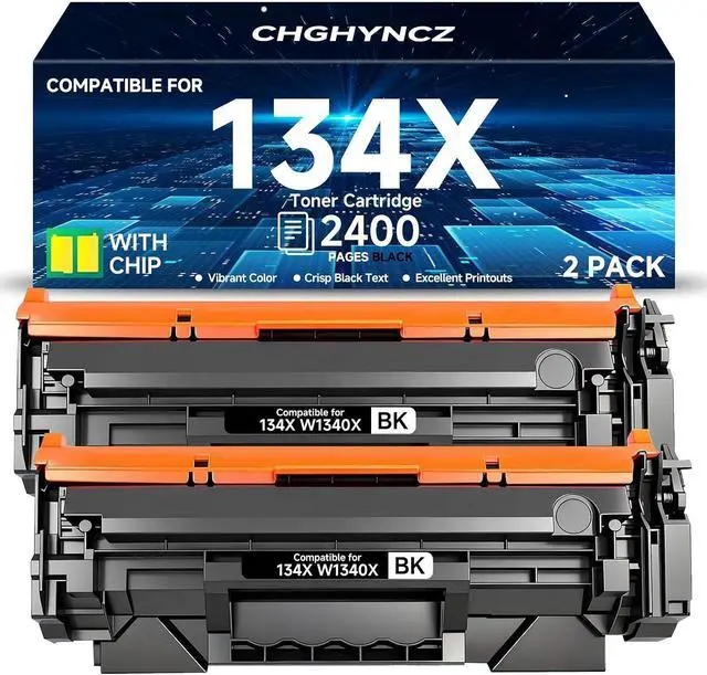Main image of 134X Black Toner Cartridges Replacement for HP 134 134X W1340A W1340X, Compatible with LaserJet Pro MFP M234dw M234sdn M234sdw Printers and LaserJet M209dw M209d Printers ( 2-Pack Black )