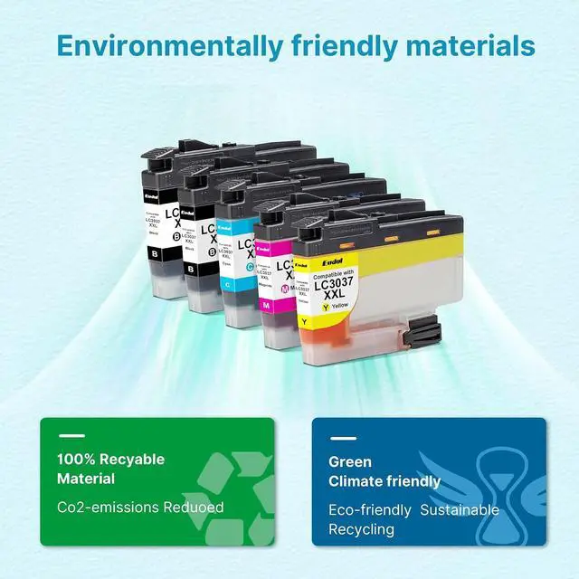 Alt view image 5 of 7 - LC3037XXL LC3037 BK/C/M/Y Ink Cartridges for Brother LC3037 Ink Cartridges Work for MFC-J5945DW MFC-J6545DW MFC-J5845DW MFC-J5845DWXL MFC-J6545DWXL MFC-J6945DW Printers, Black and Color 5 Pack