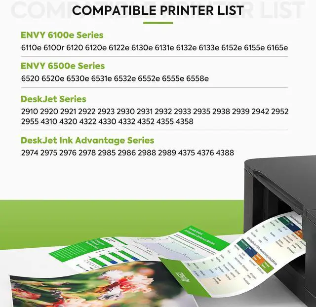 Alt view image 5 of 7 - TESEN 68XL Ink Cartridges Black Color 2-Pack Replacement for HP Ink 68 68e