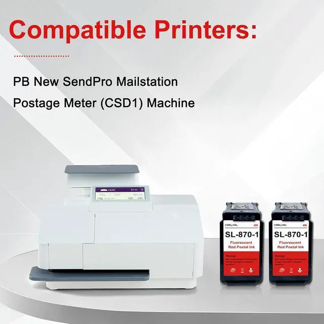 Alt view image 2 of 5 - SL-870-1 Red Ink Cartridge Compatible for SL870-1 XXL Fluorescent Red Ink