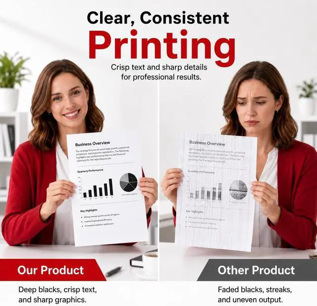 Alt view image 5 of 7 - 072H Black Toner Cartridge High Yield (2-Pack) Compatible 072H Toner Replacement for Canon 072H Toner Cartridge for imageCLASS MF284dw MF287dw MF280 Series and LBP172dw Printers