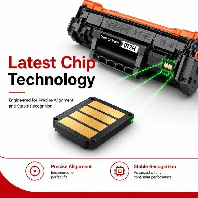 Alt view image 7 of 7 - 072H Black Toner Cartridge High Yield (2-Pack) Compatible 072H Toner Replacement for Canon 072H Toner Cartridge for imageCLASS MF284dw MF287dw MF280 Series and LBP172dw Printers