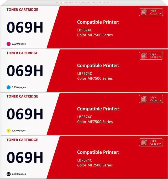 Main image of 069H Toner Cartridge Set Compatible with Canon MF753Cdw, MF751Cdw,LBP674Cdw