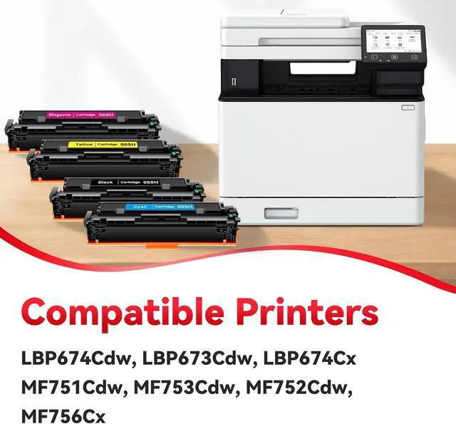 Alt view image 2 of 7 - 069H Toner Cartridge Set Compatible with Canon MF753Cdw, MF751Cdw,LBP674Cdw