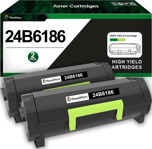 Main image of MasaiMara 24B6186 High Capacity Compatible Toner Cartridges Replacement for Lexmark M3150 XM3150 XM3150H Printers (Black, 2-Pack)