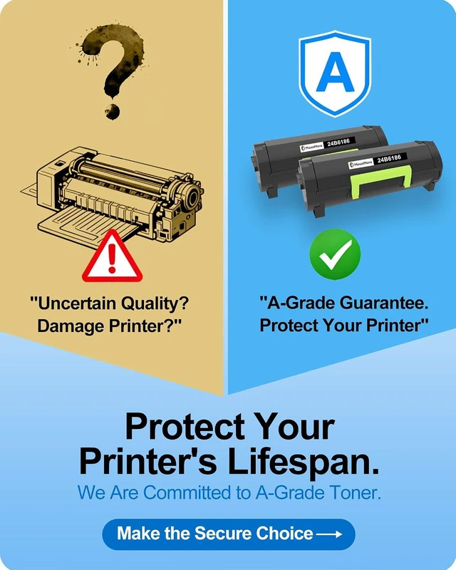 Alt view image 2 of 7 - MasaiMara 24B6186 High Capacity Compatible Toner Cartridges Replacement for Lexmark M3150 XM3150 XM3150H Printers (Black, 2-Pack)