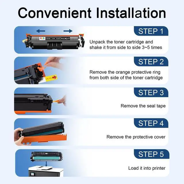 Alt view image 5 of 7 - 210X Black Toner Cartridges High Yield W2100X
