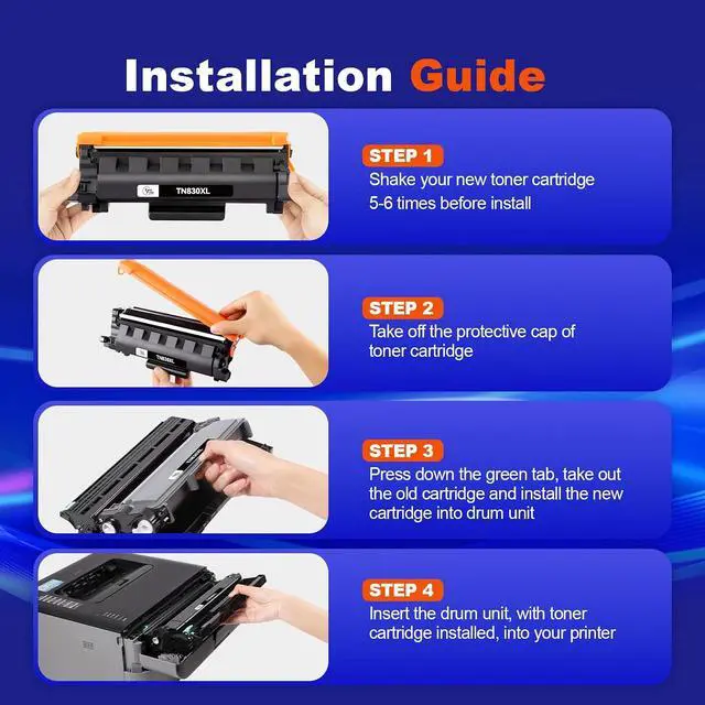 Alt view image 5 of 7 - TN830XL TN830 Toner Compatible for Brother TN830XL Toner for Brother Printer Work with Brother HL-L2460dw HL-L2405W HL-L2400D HL-L2480DW MFC-L2820DW XL MFC-L2900DW DCP-L2640DW