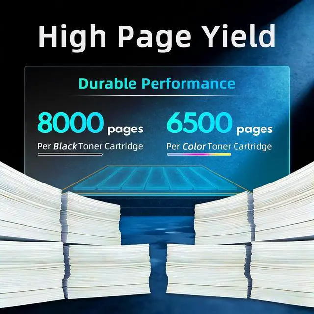 Alt view image 3 of 7 - 414X 414A High Yield Toner Cartridges with Chip 4-Pack (BK,C,M,Y)