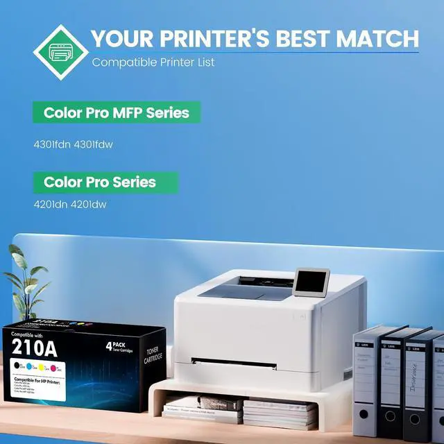 Alt view image 2 of 7 - VICTONER 210A Toner Cartridges 4 Pack 210X 210 MFP 4301fdw